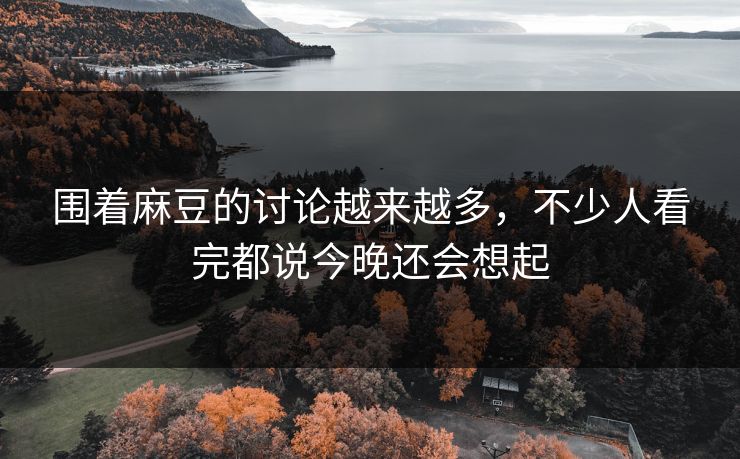 围着麻豆的讨论越来越多，不少人看完都说今晚还会想起